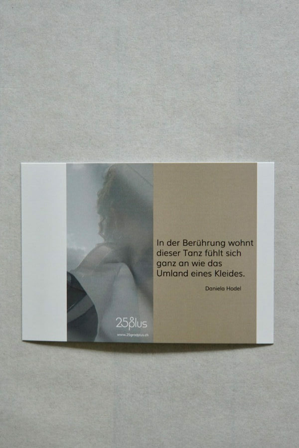 Postkarten GEMEINSAM KLEIDSAM - Lyrik von Daniela Hodel für 25° plus Zürich